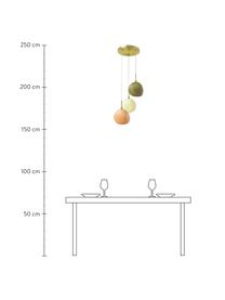 Lampa wisząca ze szkła opalowego Josie, Wielobarwny, S 30 x W 120 cm