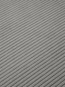 Modulaire bank Lennon (3-zits) van corduroy, Bekleding: corduroy (92% polyester, , Frame: massief grenenhout, FSC-g, Poten: kunststof De poten bevind, Corduroy grijs, B 238 x H 119 cm