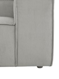Sofá rinconero modular de pana Lennon (3 plazas), Tapizado: pana (92% poliéster, 8% p, Estructura: madera de pino maciza, ma, Patas: plástico, Pana gris, An 238 x F 119 cm