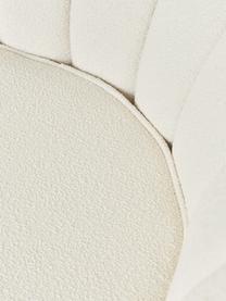 Poltroncina da cocktail in tessuto bouclé bianco crema Oyster, Rivestimento: tessuto bouclé (poliester, Struttura: legno massello di eucalip, Bouclé bianco crema, Larg. 81 x Alt. 75 cm