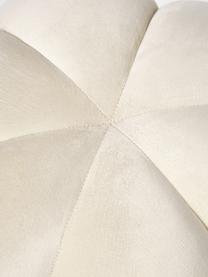 Taburete de terciopelo Cali, Tapizado: terciopelo de poliéster, Terciopelo blanco crema, Ø 46 x Al 44 cm