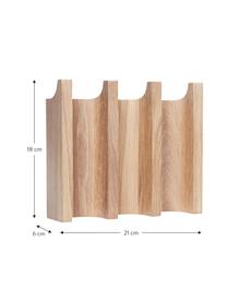 Wieszak ścienny z drewna dębowego Column, Drewno dębowe, Drewno dębowe, S 21 x W 18 cm