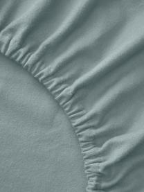 Flanelová elastická plachta na vrchný matrac Biba, Sivozelená, Š 90 x D 200 cm, V 15 cm