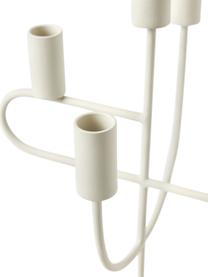 Candelabro in metallo Reem, Metallo rivestito, Beige, Larg. 22 x Alt. 41 cm