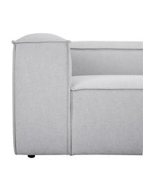 Chaise longue componibile Lennon, Rivestimento: 100% poliestere Con 115.0, Struttura: legno di pino massiccio, , Piedini: plastica, Tessuto grigio chiaro, Larg. 269 x Prof. 119 cm, schienale a sinistra