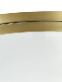 Espejo de pared redondo de metal Ivy, Estructura: metal con pintura en polv, Parte trasera: tablero de fibras de dens, Espejo: cristal, Latón, Ø 30 x F 3 cm