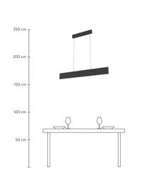 Große LED-Pendelleuchte Step, Lampenschirm: Metall, beschichtet, Baldachin: Metall, beschichtet, Dekor: Metall, beschichtet, Schwarz, Silberfarben, B 91 x H 20 cm