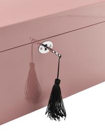 Sieradendoos Taylor met spiegel, Doos: gecoat MDF met glanzende , Onderzijde: fluweel om het meubilair , Roze, B 31 x H 16 cm