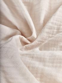 Mousseline dekbedovertrek Odile van katoen in beige, Beige, 135 cm x 200 cm