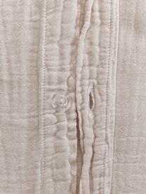 Housse de couette 240x220 mousseline de coton beige Odile, Beige, 135 x 200 cm
