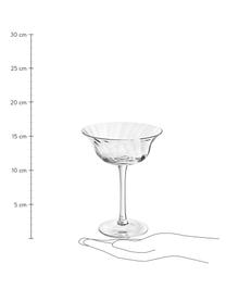 Kieliszek do szampana ze szkła dmuchanego Swirl, 4 szt., Szkło, Transparentny, Ø 12 x W 16 cm, 200 ml