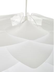 Lámpara de techo Silvia, kit de montaje, Pantalla: polipropileno, Anclaje: plástico, Cable: cubierto en tela, Blanco, Ø 50 x Al 41 cm