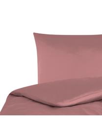 Pościel z satyny bawełnianej Comfort, Mauve, 155 x 220 cm + 1 poduszka 80 x 80 cm
