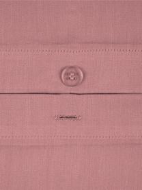 Pościel z satyny bawełnianej Comfort, Mauve, 155 x 220 cm + 1 poduszka 80 x 80 cm