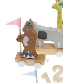 Geburtstagsdekoration Happy Animals, Buchenholz, Mitteldichte Holzfaserplatte (MDF), Sperrholz, Lotusholz, Metall, Filz, Bunt, B 50 x H 16 cm