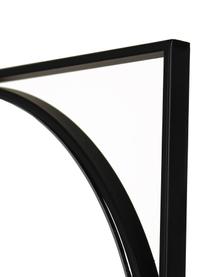 Owalne lustro ścienne z metalową ramą Azurite, Czarny, S 37 x W 117 cm
