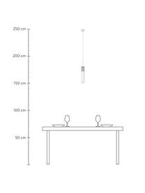 Lampa wisząca z betonu Edo, Szary, biały, Ø 6 x W 30 cm