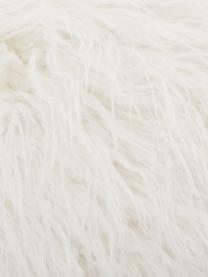 Flauschige Kunstfell-Kissenhülle Morten in Creme, gelockt, Vorderseite: 67% Acryl, 33% Polyester, Rückseite: 100% Polyester, Creme, B 40 x L 40 cm
