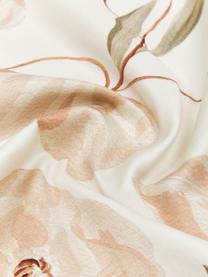 Pościel z organicznej satyny bawełnianej Aimee od Candice Gray, Beżowy, 135 x 200 cm + 1 poduszka 80 x 80 cm