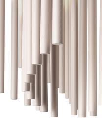 Lámpara de techo grande de diseño Coralie, Pantalla: 100% madera de fresno, Blanco, beige, Ø 12 x Al 87 cm