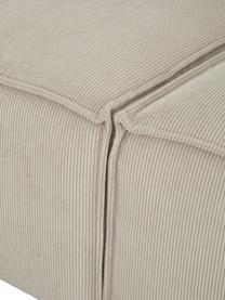 Modulaire XL chaise longue Lennon van corduroy, Bekleding: corduroy (92% polyester, , Frame: massief grenenhout, multi, Poten: kunststof De poten bevind, Corduroy beige, B 357 x D 119 cm, rugleuning rechts
