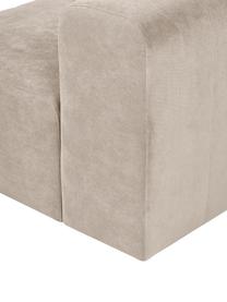 Modulaire bank Lena (4-zits) in beige, Bekleding: geweven stof (88% polyest, Frame: grenen, multiplex, hardbo, Geweven stof beige, B 284 cm x D 106 cm