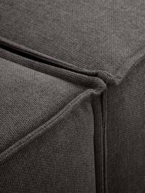 Canapé d'angle modulable 4 places avec pouf Lennon, Tissu anthracite, larg. 327 x prof. 207 cm