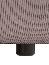 Modulaire hoekbank Lennon van corduroy, Bekleding: corduroy (92% polyester, , Frame: massief grenenhout, FSC-g, Poten: kunststof, Corduroy bruin, B 327 x D 180 cm, hoekdeel links