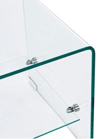 Mesa de centro de vidrio Iride, Estante: vidrio laminado, Transparente, An 100 x F 40 cm