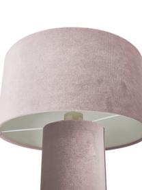 Sametová stolní lampa Frida, Růžová, Ø 30 cm, V 36 cm