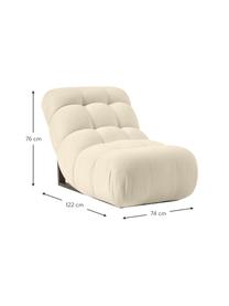 Sillón de borreguillo Stanley, Tapizado: 100% poliéster Alta resis, Estructura: madera maciza de fresno, , Blanco crema, An 74 x Al 122 cm