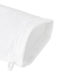 Rękawica kąpielowa z bawełny Camila, 2 szt., Biały, S 16 x W 22 cm