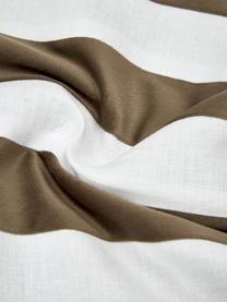 Federa arredo in misto velluto e lino color marrone/bianco Maui, Marrone, bianco, Larg. 30 x Lung. 50 cm