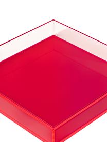 Dekotablett-Set Yuki, 2-tlg., Acrylglas, Rosa, Transparent, Set mit verschiedenen Größen
