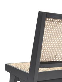 Houten stoel Sissi met Weens vlechtwerk, Frame: massief eikenhout, Bruin met Weens vlechtwerk, B 46  x D 56 cm
