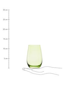 Wassergläser Elements in Grün, 6 Stück, Glas, Hellgrün, Ø 9 x H 12 cm, 465 ml
