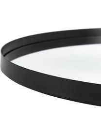 Okrągłe lustro ścienne z metalową ramą Ivy, Czarny, Ø 120 x G 3 cm