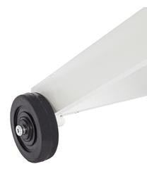 Tumbona para exterior Cleo, Estructura: aluminio con pintura en p, Tapizado: tela, Ruedas: plástico, Blanco, negro, An 192 x F 61 cm