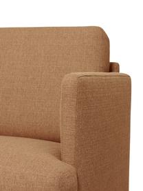 Sofa Fluente (3-Sitzer) in Nougat mit Metall-Füßen, Bezug: 100% Polyester 35.000 Sch, Gestell: Massives Kiefernholz, FSC, Füße: Metall, pulverbeschichtet, Webstoff Nougat, B 196 x T 85 cm