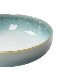 Assiettes à pâtes Havana, 4 pièces, Grès cérame, émaillé, Tons bleus, Ø 21 x haut. 6 cm