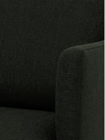 Chaise longue Fluente in donkergroen met metalen poten, Bekleding: 100% polyester, Frame: massief grenenhout, Poten: gepoedercoat metaal, Geweven stof donkergroen, B 202 x D 85 cm