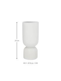 Vasen-Set Gino, 2-tlg., Steingut, Weiß, Ø 10 x H 23 cm