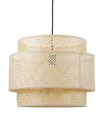 Dizajnová závesná lampa z bambusu Finja, Svetlohnedá, Ø 50 cm x V 40 cm