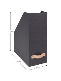 Classeur Estelle, Noir, beige, larg. 12 x haut. 32 cm