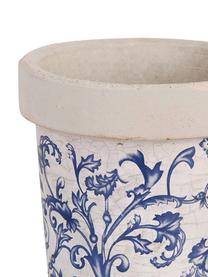 Osłonka na doniczkę Cerino, Ceramika, Niebieski, biały, Ø 13 x W 16 cm