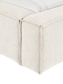 Letto imbottito Lennon, Rivestimento: 100% poliestere Il rivest, Struttura: legno di pino massiccio c, Piedini: legno certificato FSC, pl, Tessuto beige, Larg. 160 x Lung. 200 cm