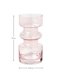 Mundgeblasene Glas-Vase Clea, Glas, Rosa, Ø 10 x H 18 cm