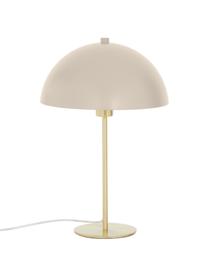 Lampa stołowa z metalu Matilda, Taupe, odcienie mosiądzu, Ø 29 x W 45 cm
