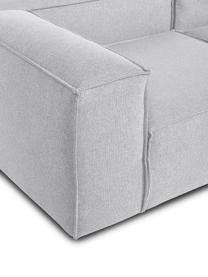 Canapé d'angle XL modulable Lennon, Tissu gris clair, larg. 329 x haut. 68 cm, méridienne à droite