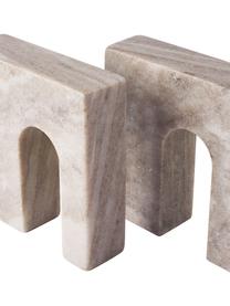 Podpórka do książek z marmuru Kai, 2 szt., Marmur, Taupe, marmurowy, S 17 x W 16 cm